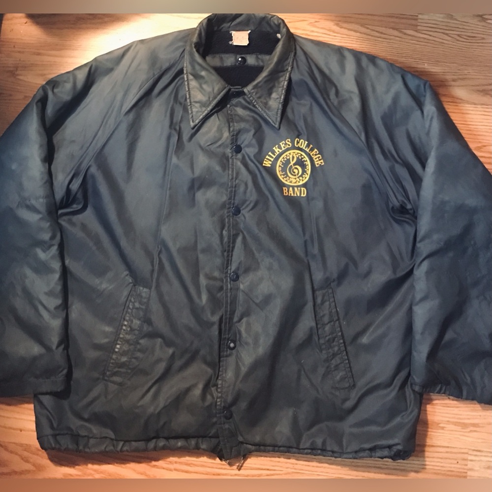 Vintage 50/60’s College House Wilkes College Quilt Lined Coaches Jacket Mens XL